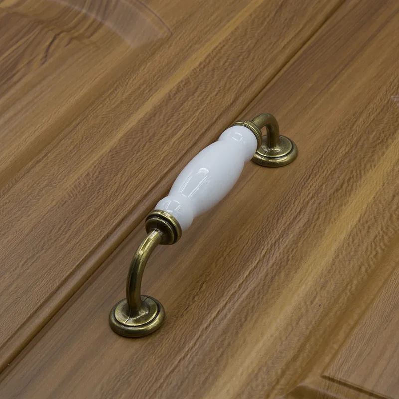 Простая белая керамическая дверная ручка европейская Минималистичная для шкафа