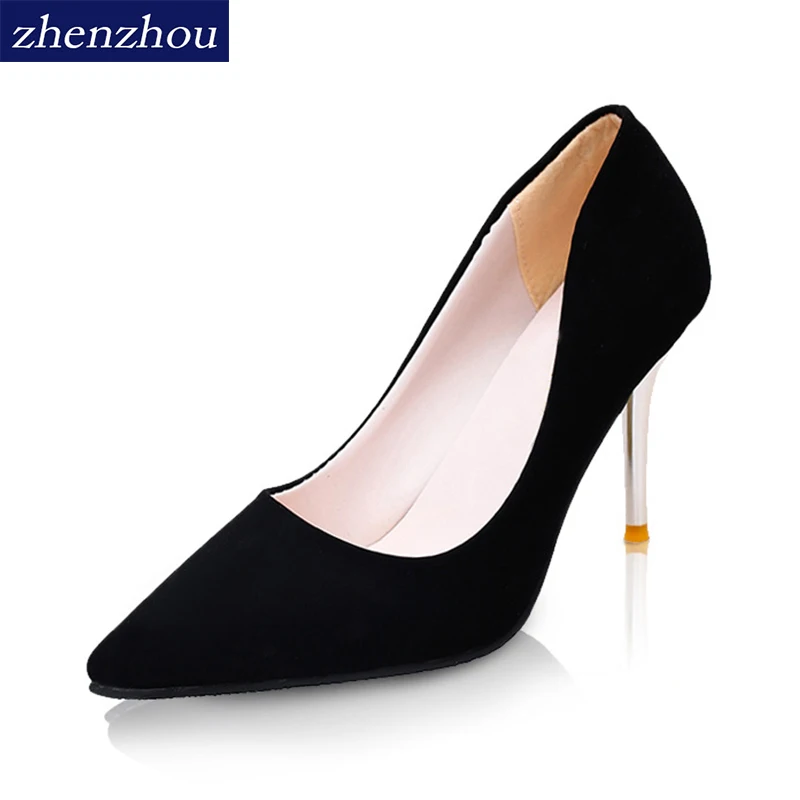 Новинка 2017 года сезон осень туфли с острым носком очень высокие для продажи