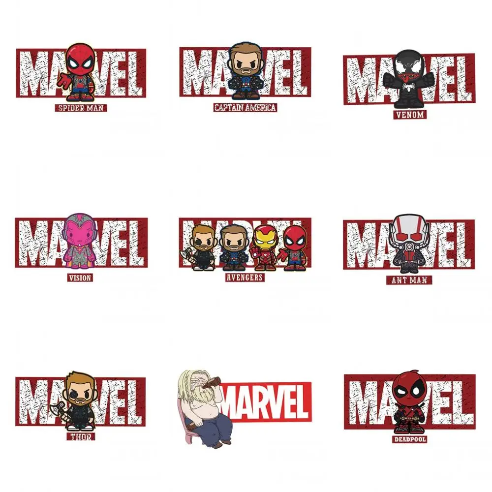 1 шт. Marvels Мстители Человек паук Железный человек наклейки на одежду