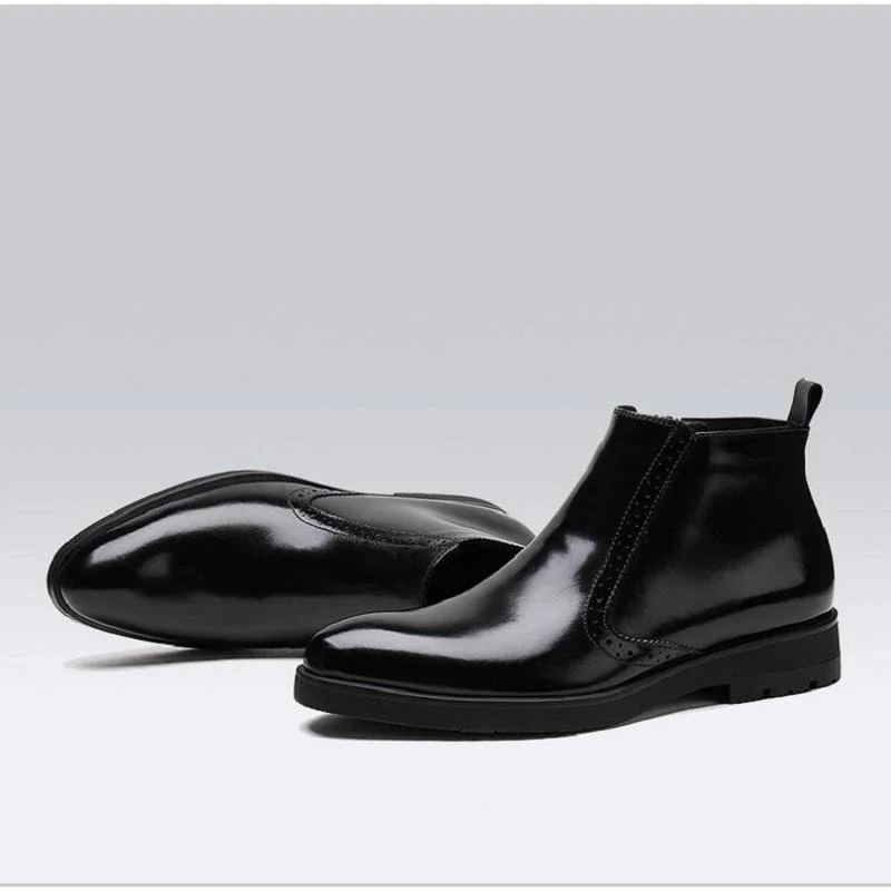 Мужские ботинки с высоким берцем MYCOLEN зимние теплые ботильоны из натуральной