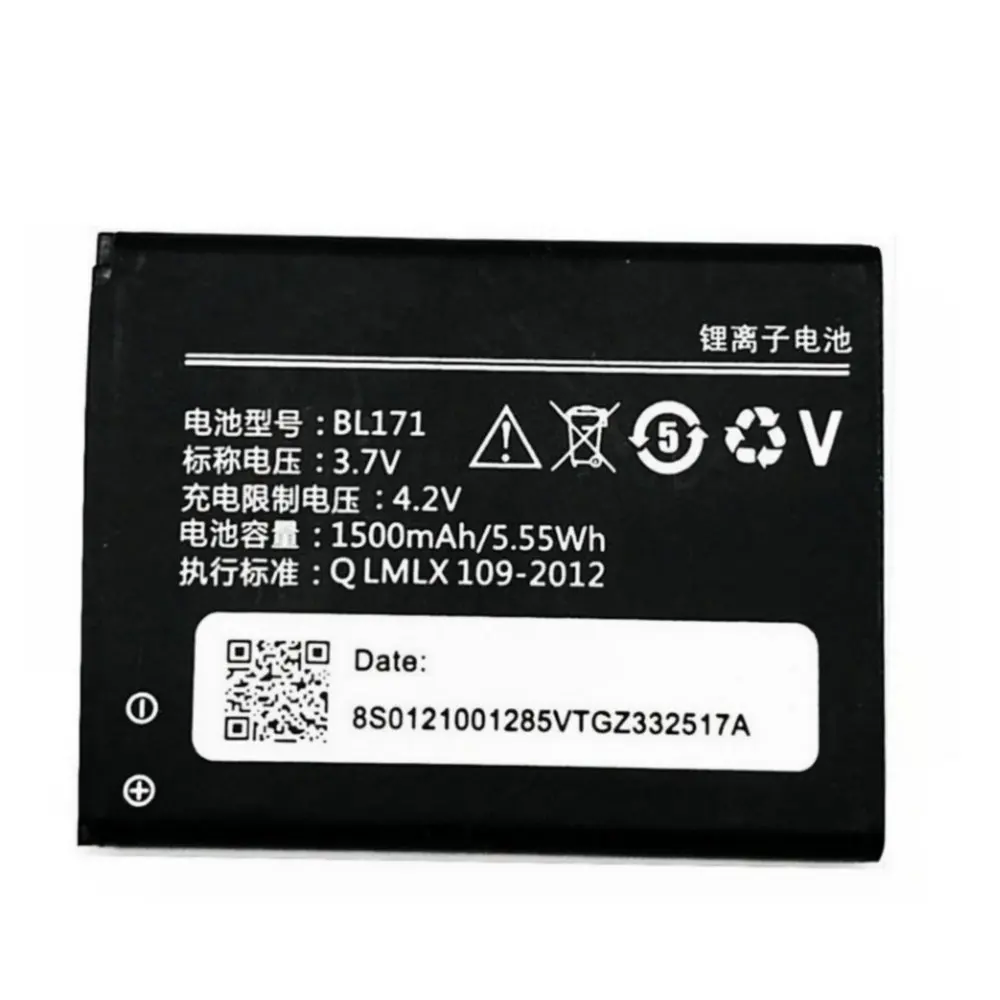 

Authentic Battery BL171 1500mAh for Lenovo A319 A65 A60 A500 A368 A390 A390T A356 A370E Smartphone Replacement Battery