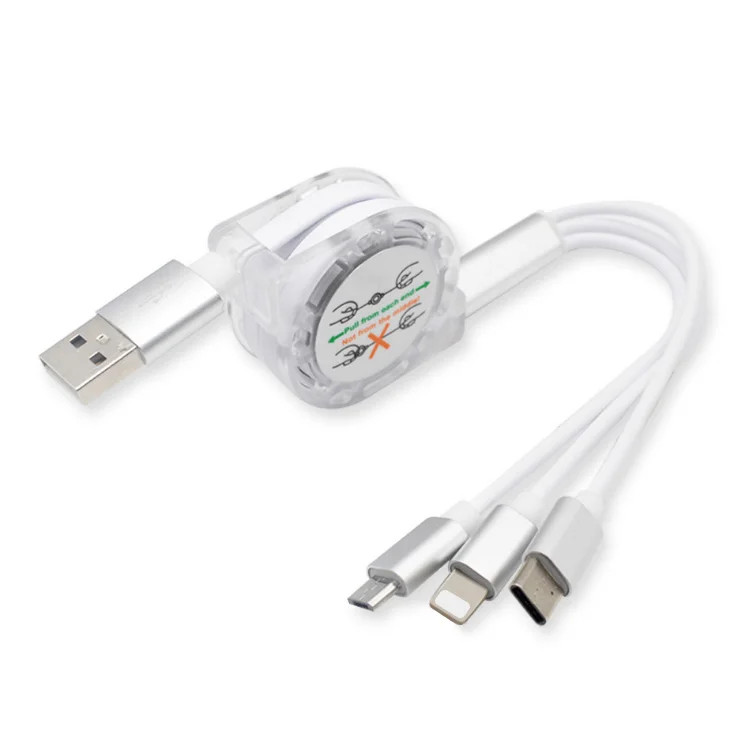 Быстрая зарядка 3 в 1 Многофункциональный порт смартфон с usb кабель зарядного устройства usb type C 2A usb кабель