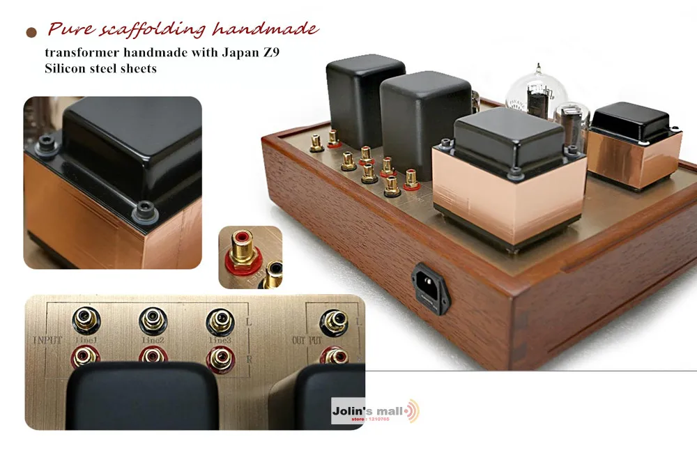 Клапан 5Z2 101D сбалансированная труба Peramplifier трансформатор-выход ручной работы леса древесины шлифования амплитfier мощности HiFi fever