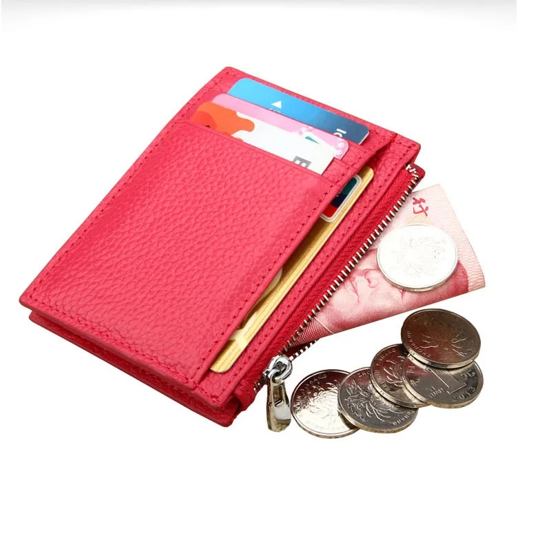 2019 Wallet Business Card Holder bank cardholder leather cow pickup package bus card holder Slim multi-card-bit pack bag | Багаж и сумки