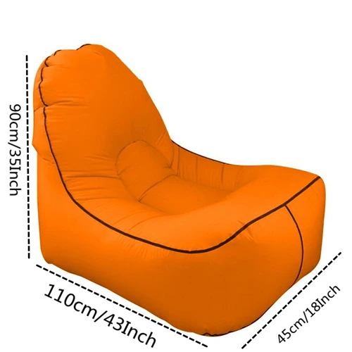Orange sofa VILEAD Высокое качество Стабильный ленивый мешок Сверхлегкий портативный Air кровать быстро складной диван надувной для кемпинга пеший туриз - Цвет: Orange sofa