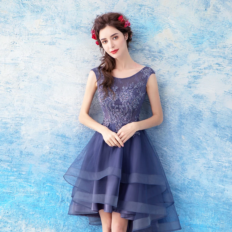 Женское коктейльное платье без рукавов SSYFashion элегантное асимметричное