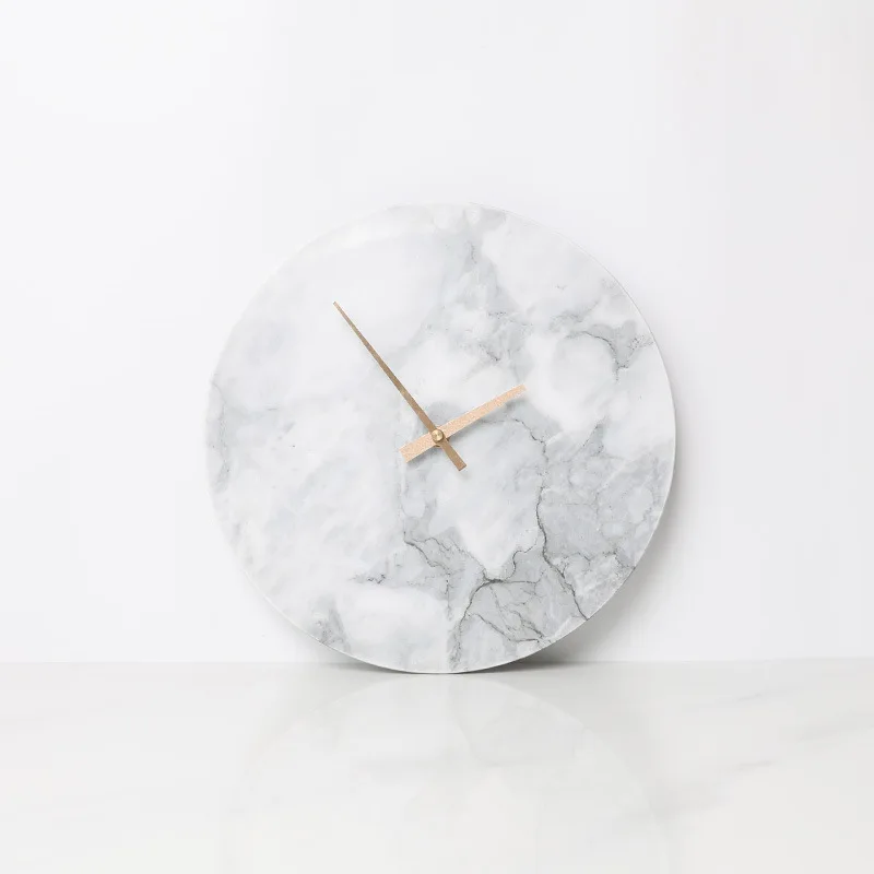 Nordic Marble Wall Clock Modern Minimalist Bedroom Art Clocks Personality Creative Living Room Fashion Watch | Дом и сад