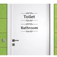 toilet stickers spanish wall stickers bathroom decor sign toilet door vinyl decal transfer vintage decoration quote wall art