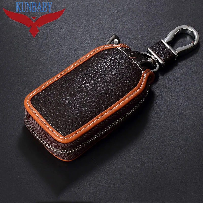 KUNBABY натуральная коровья кожа Автомобильный ключ сумка Футляр для ключей Новая мода Дизайн автомобиля для всех автомобилей