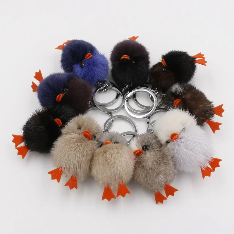 Брелок цыпленок из меха норки 1 шт. | Игрушки и хобби