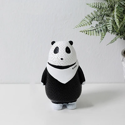 panda Европейский мультфильм медведь животное Копилка креативные изделия из смолы Подарочная денежная коробка для монет Детская комната Декор украшения дома аксессуары - Цвет: panda