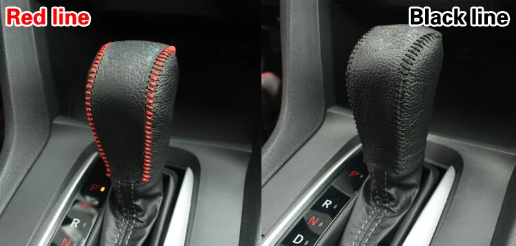Черный чехол из натуральной кожи для Kia Sorento Automatic 2004 2005 2006 2007 2008|gear shift knob cover|shift
