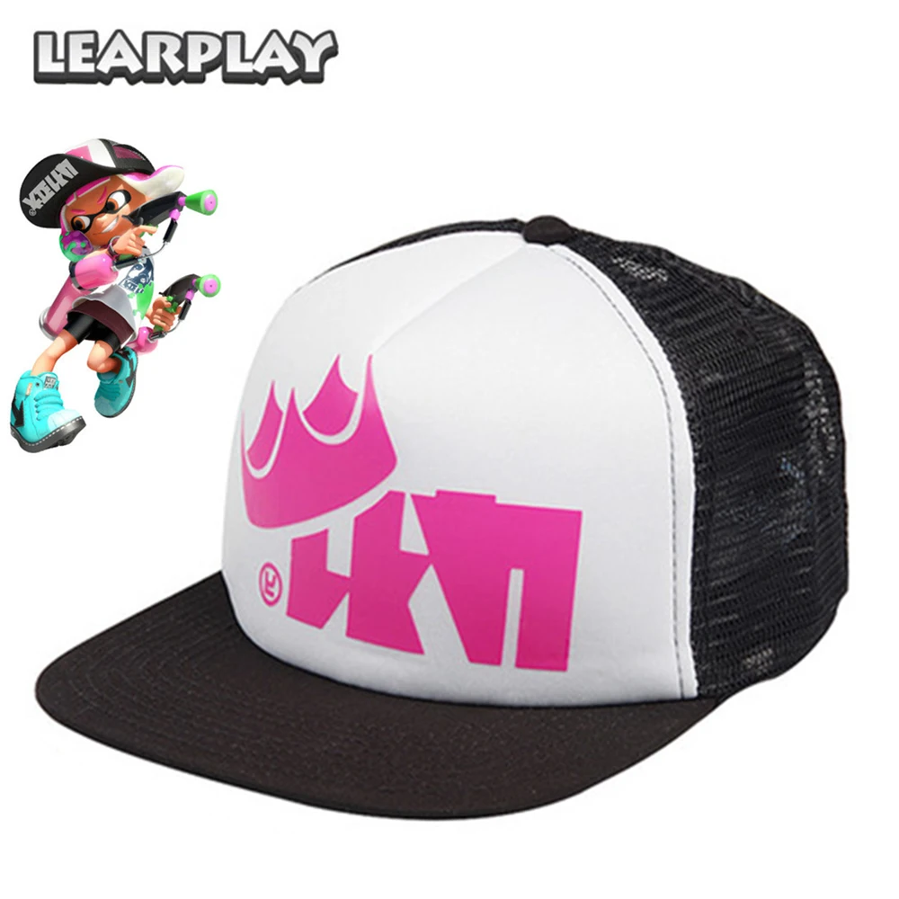 Learplay Splatoon King флип регулируемые кепки с сеткой бейсбольная кепка Дальнобойщик шляпа Рождественский костюм аксессуары для взрослых детей