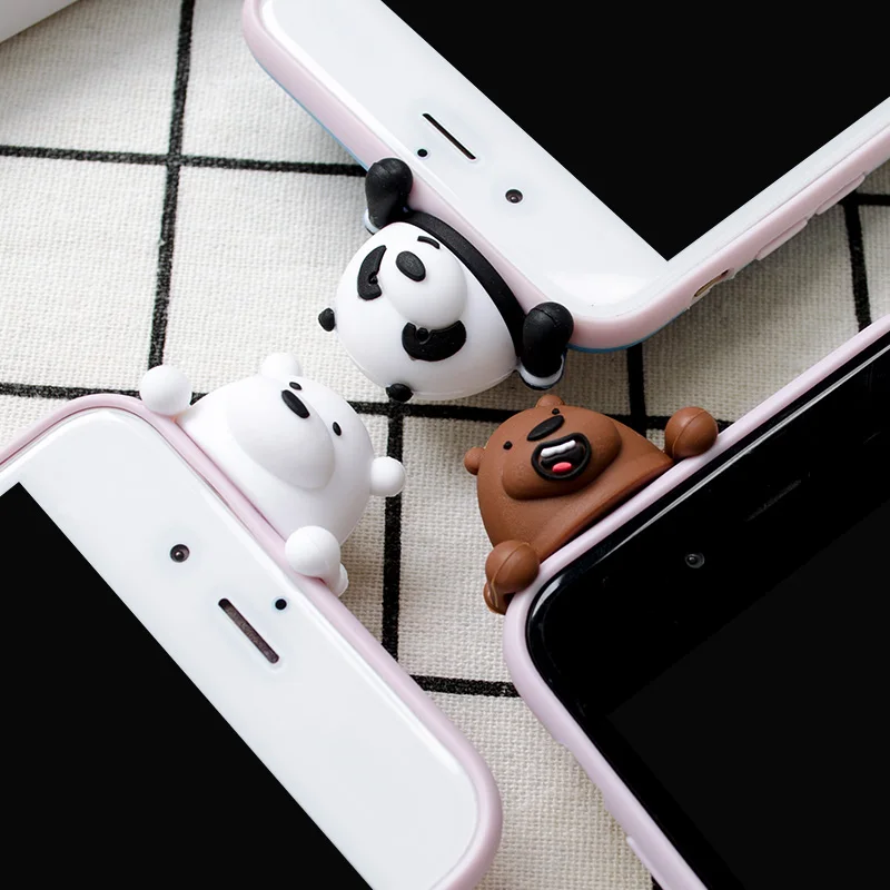 3D cute cartoon toys bears brothers phone Cases For iphone X 6 6s 7 8 plus 5 5S panda soft silicone case back cover fundas |