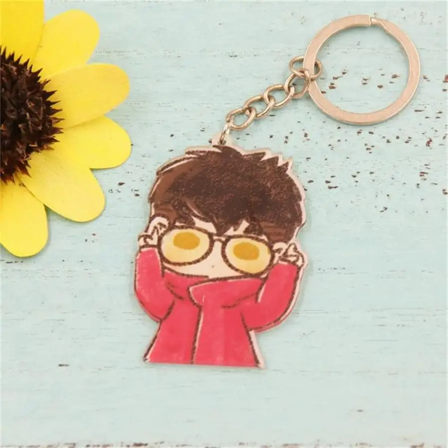 Kpop BIGBANG мультфильм акриловый брелок g-дракон Taeyang T.O.P милый брелок для ключей брелок кулон - Цвет: T.O.P