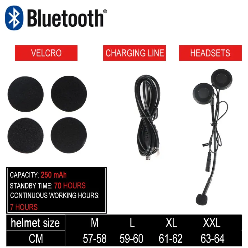 Bluetooth мотоциклетный шлем с Откидывающейся Крышкой для подключения телефона