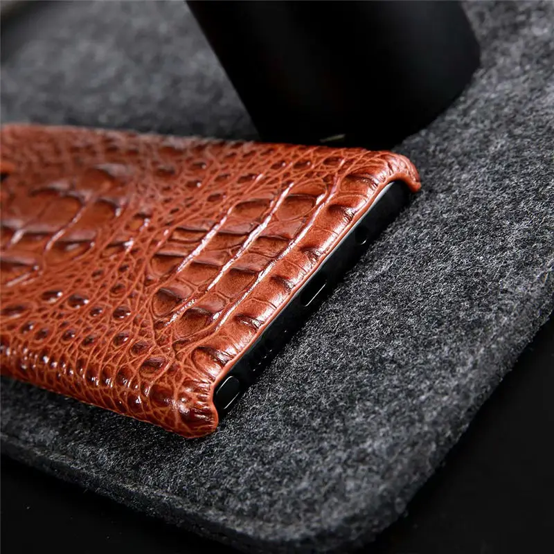Чехол из натуральной кожи для Samsung Galaxy S8 S9 S10 плюс s9Plus Чехол класса люкс с рисунком «крокодил» головной телефон чехол для Galaxy Note 8 9 крышка