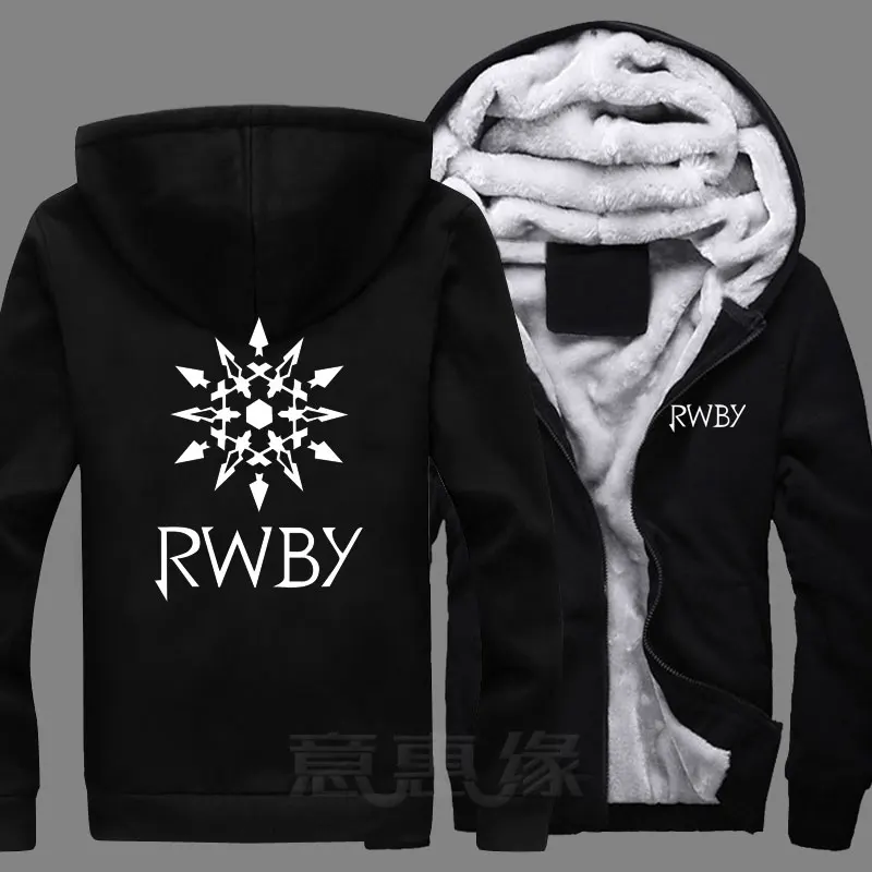 RWBY Толстовка Руби Роуз аниме пальто зимняя куртка Для мужчин толстые свитшоты на молнии - Цвет: 08