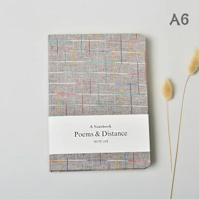 Creative Notebook Stationery Handbook Cloth Cover A5 Blank Horizontal Line Paper Notebook Personal Diary Planner Agenda Journal - Цвет: P