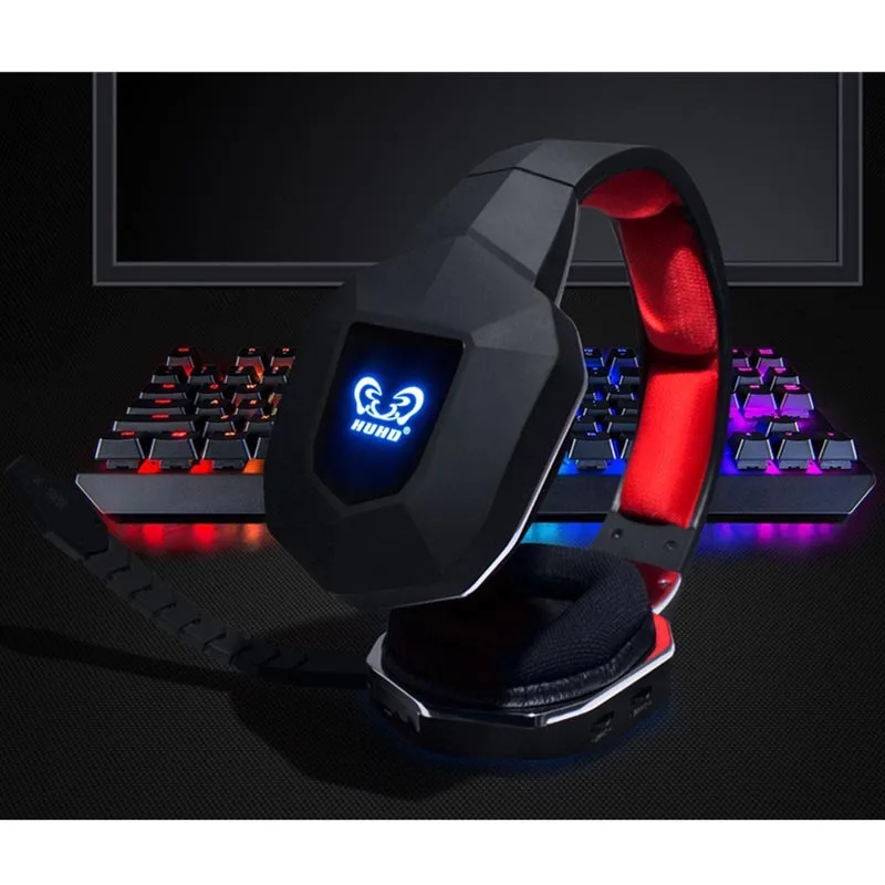 Беспроводная игровая стереогарнитура HUHD HW N9 7 1 с объемным звуком для