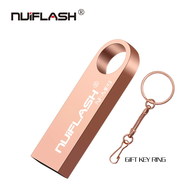 rose gold Водонепроницаемый мини Usb флэш-накопитель 4 ГБ 8 ГБ 16 ГБ USB 2,0 карта памяти флеш-накопитель 8 Гб Usb диск на ключ с подарком - Цвет: rose gold