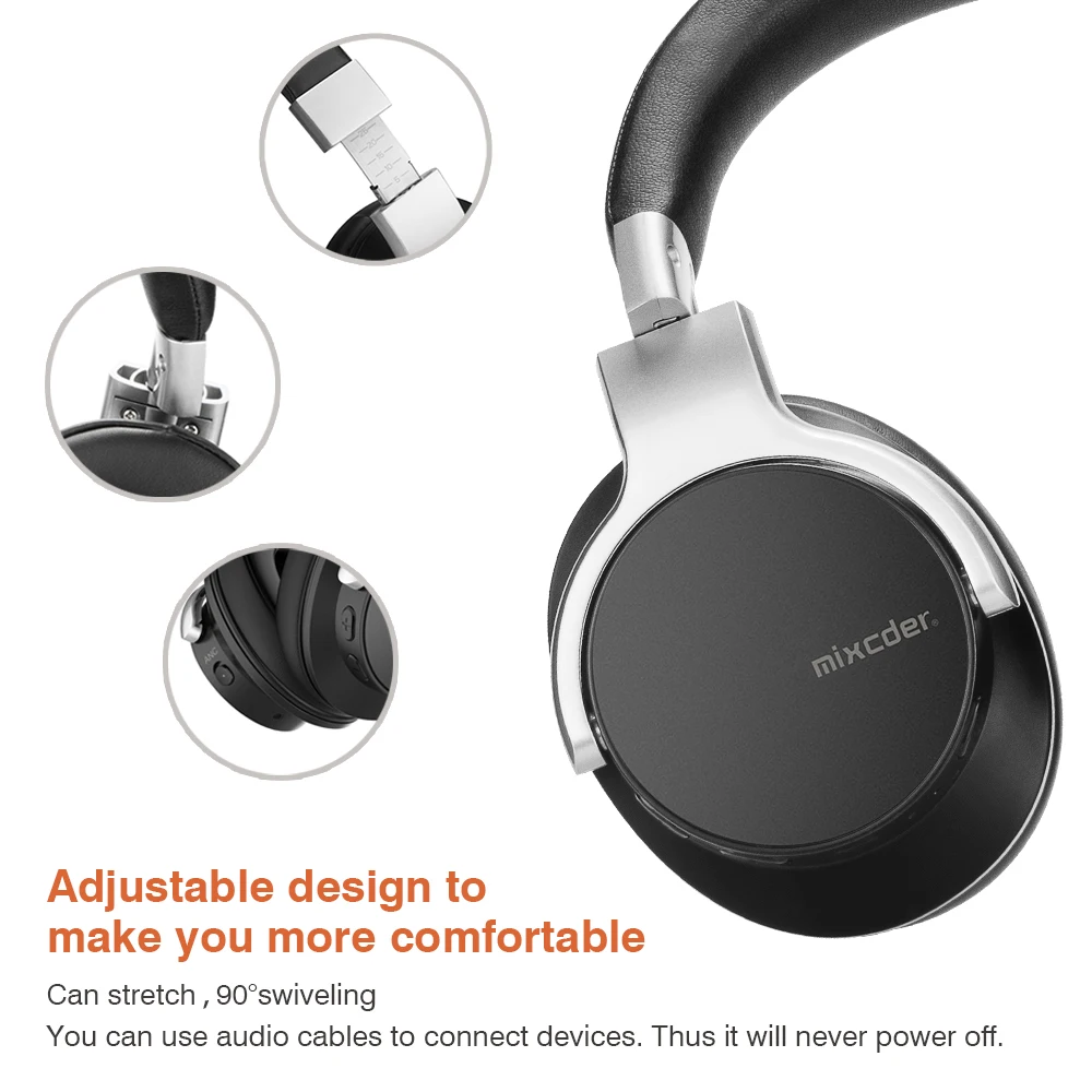 Беспроводные Bluetooth наушники Mixcder E7 с активным шумоподавлением и микрофоном Hi Fi