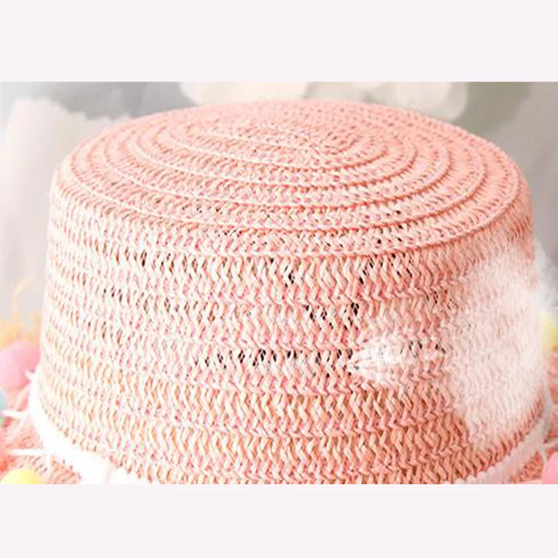 Lacomtrie Летней Шляпе Девушки Красочные Соломы Sunhats Джаз Шляпа Пляж Шляпы для