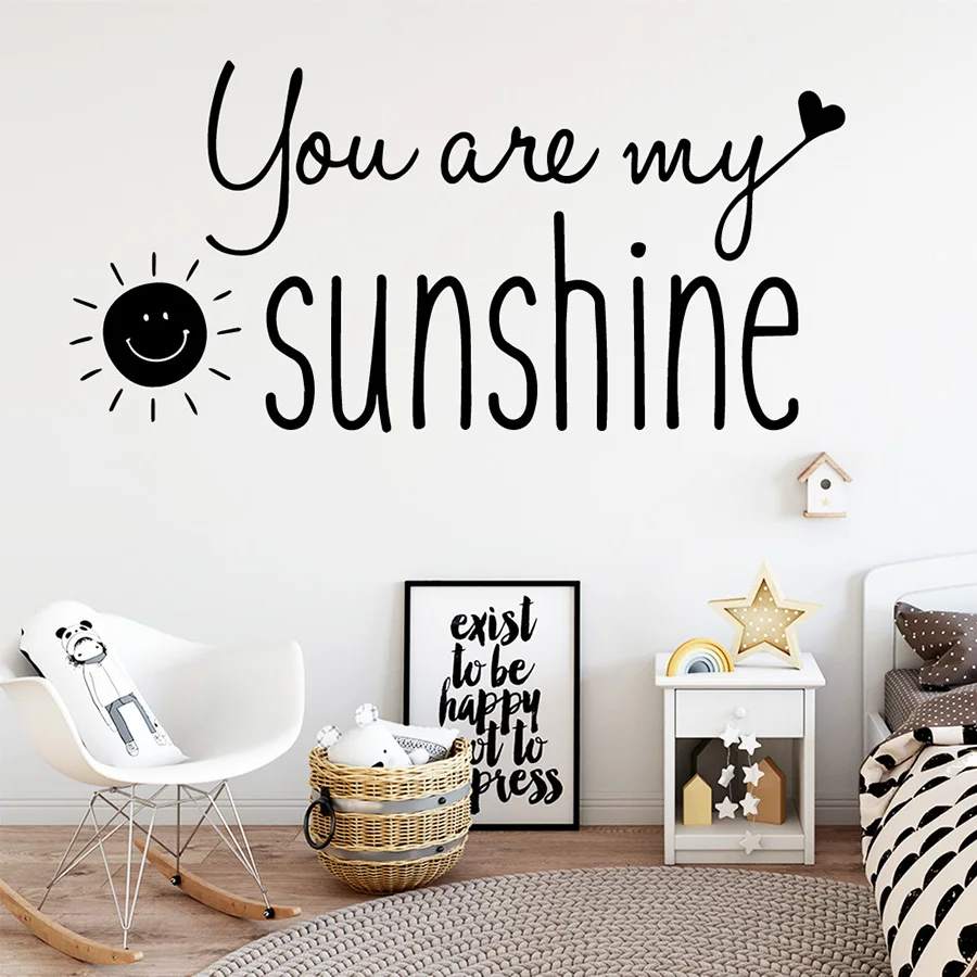 Стикер на стену You Are My Sunshine для дома спальни гостиной украшения детской комнаты