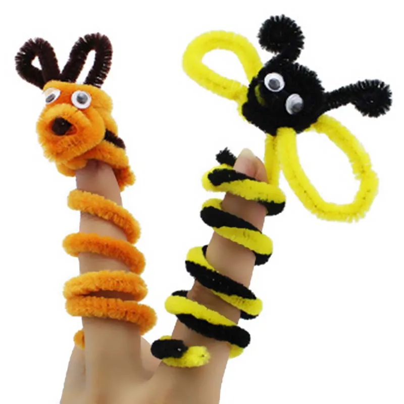 100 шт. материалы Монтессори обучающая игрушка синель Детские Красочные Плюшевые