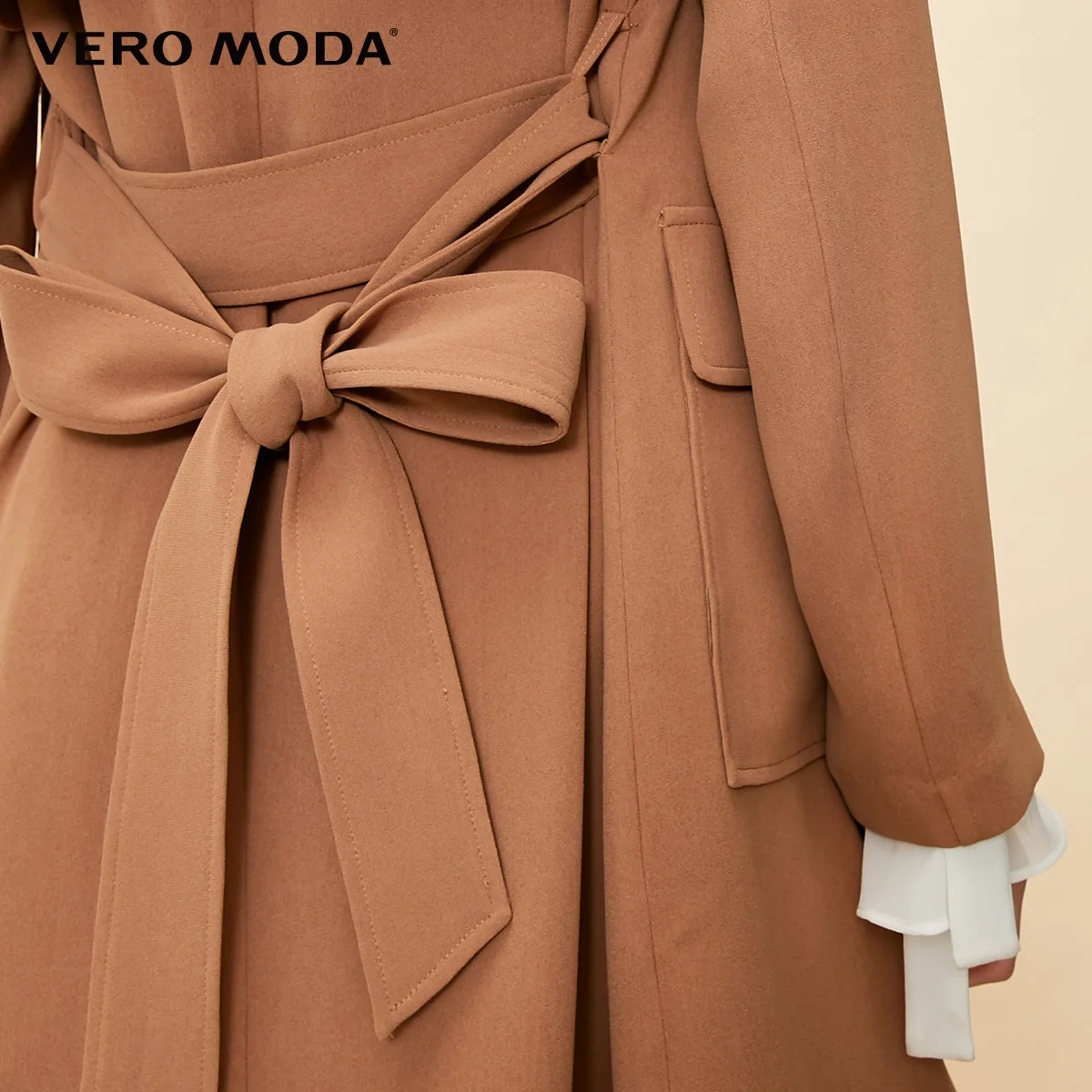 Vero Moda OL Стиль двусторонний рукав на шнуровке чистый Тренч | 318321534