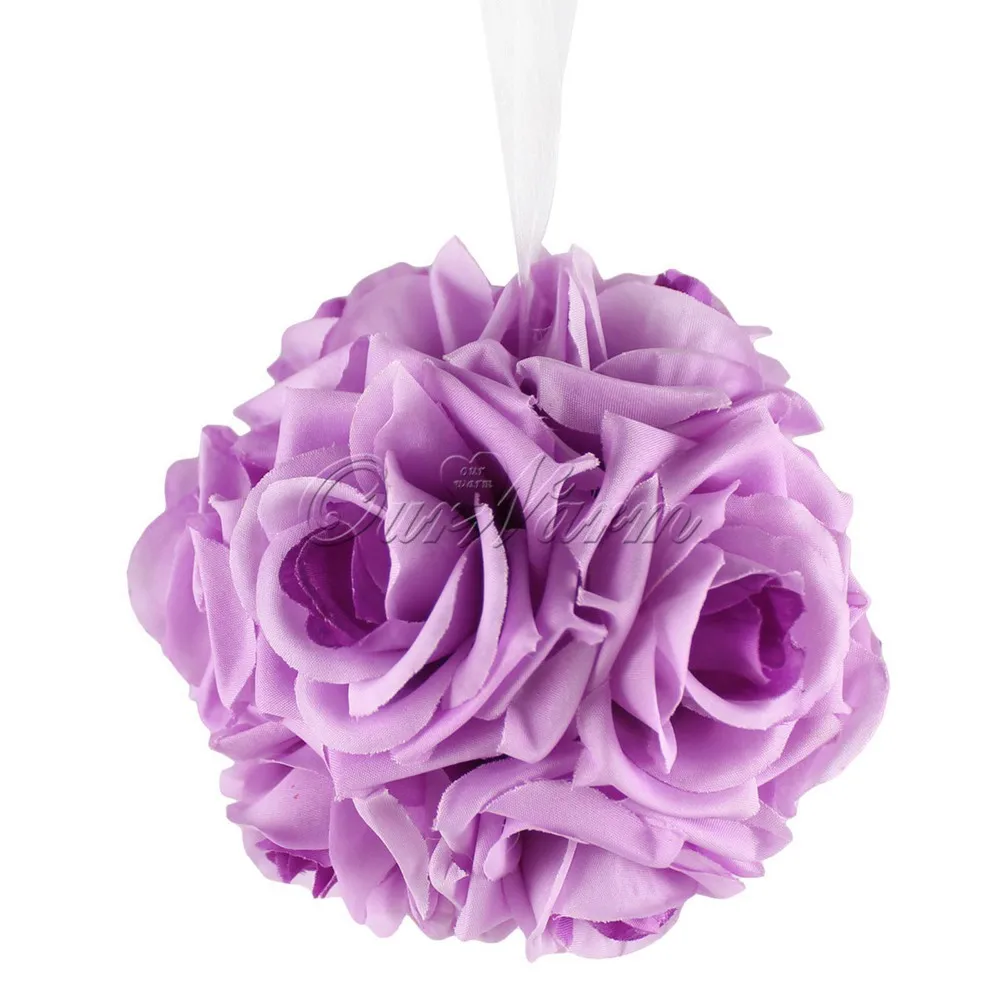 Lavender OurWarm искусственный Шелковый цветок розы шары Свадебный центральный элемент для украшения свадебной вечеринки декоративные цветы День святого Валентина - Цвет: Lavender