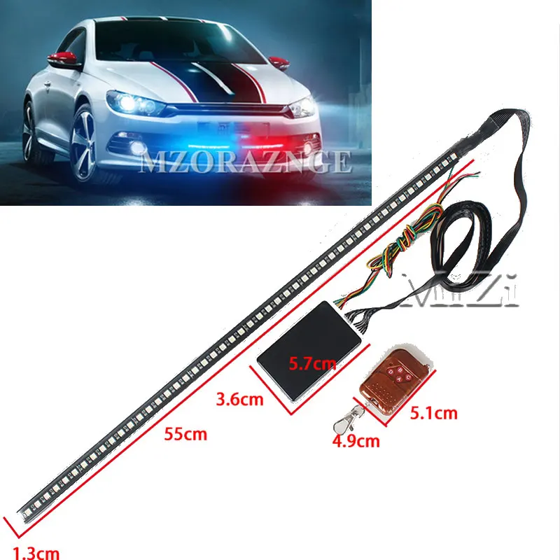 MZORANGE 7-color RGB 48-Led Knight Night Rider мигающие огни мотоциклы мягкие огни сканирующие огни беспроводной пульт дистанционного управления