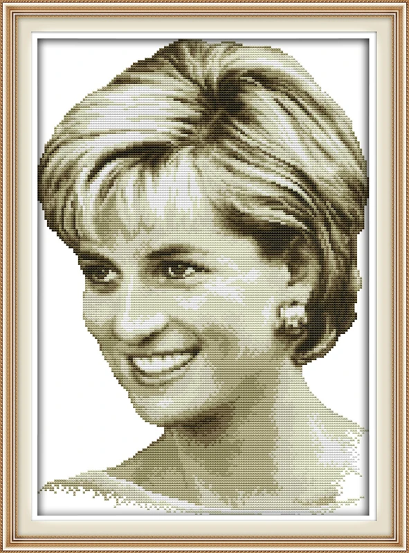 Diana Spencer DMC домашний декор холст люди хлопок Набор для вышивки крестиком 14ct белый