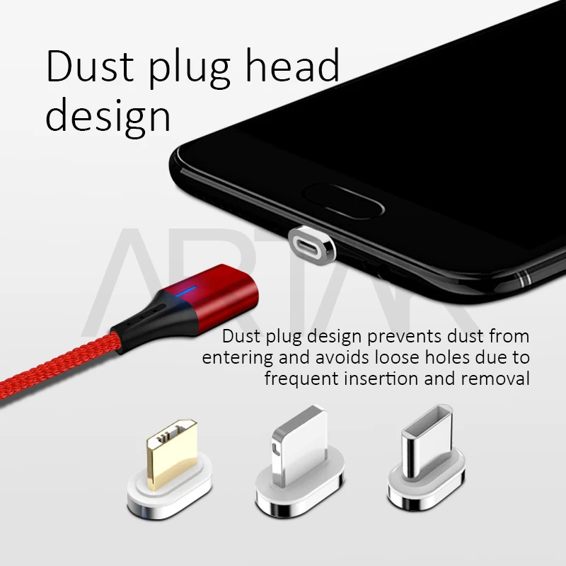 Usb type C/IOS/Micro USB 3 в 1 Магнитный кабель type-C USB-C быстрое зарядное устройство