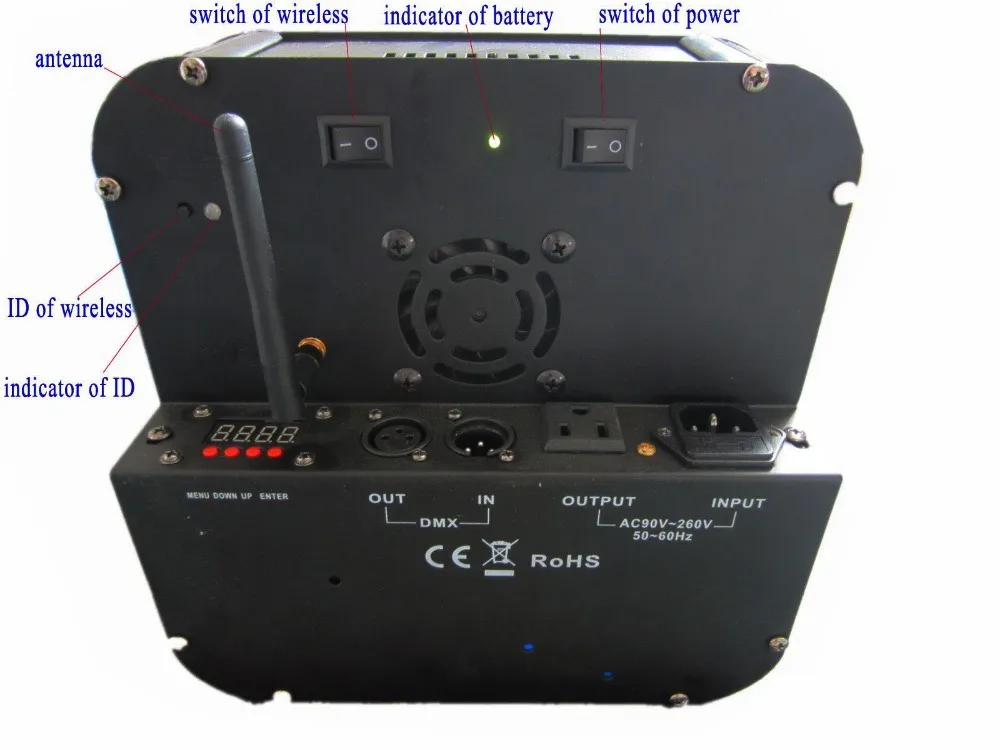

2Pcs 9X15W 4in1 RGBAW wireless dmx battery powered party led par light uplight