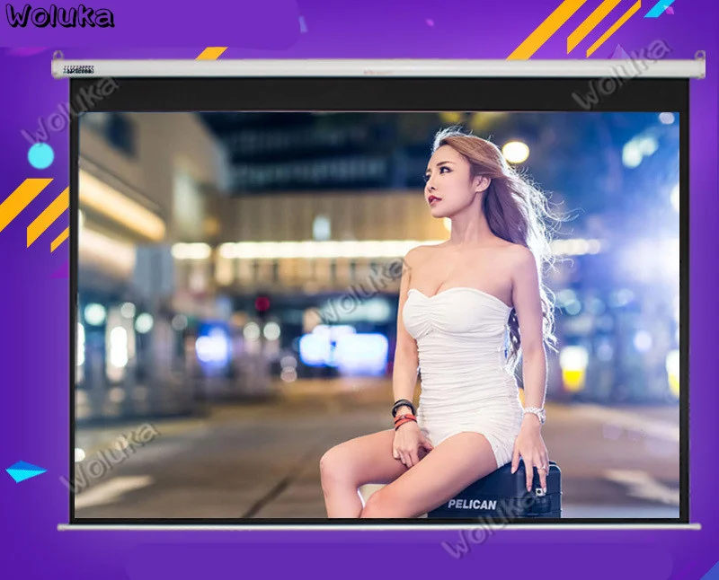 Трехмерная электрическая светильник ветительная занавеска 100/120 дюйма HD