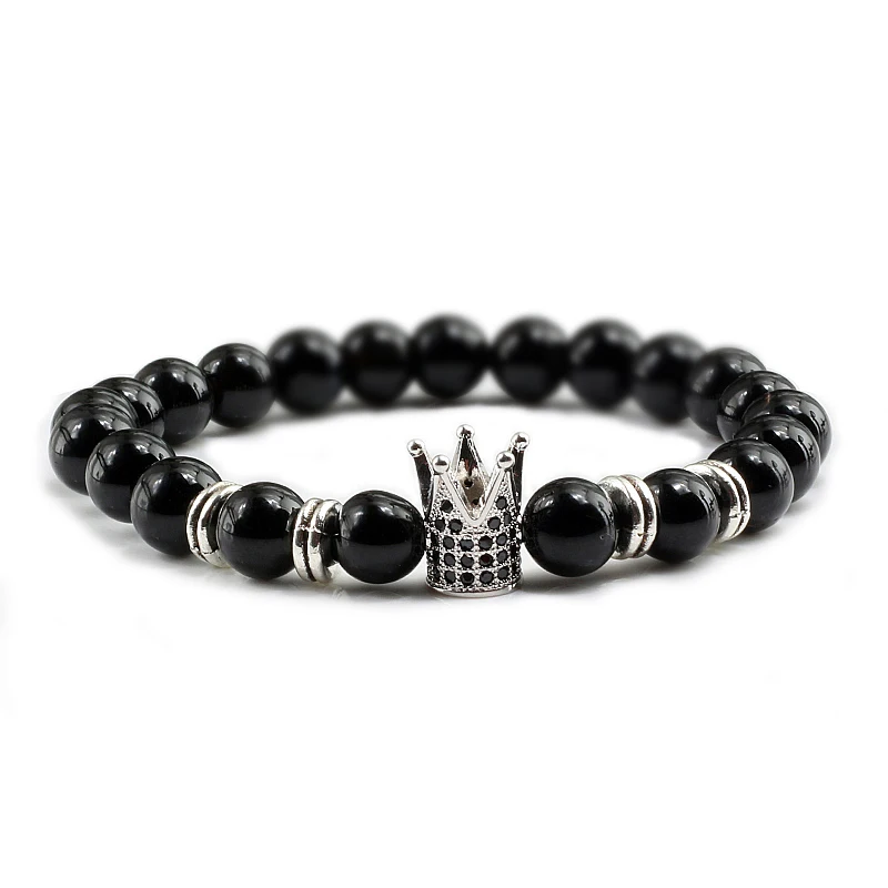 Кристалл Корона натуральный камень CZ императорская корона и шлем браслеты 9