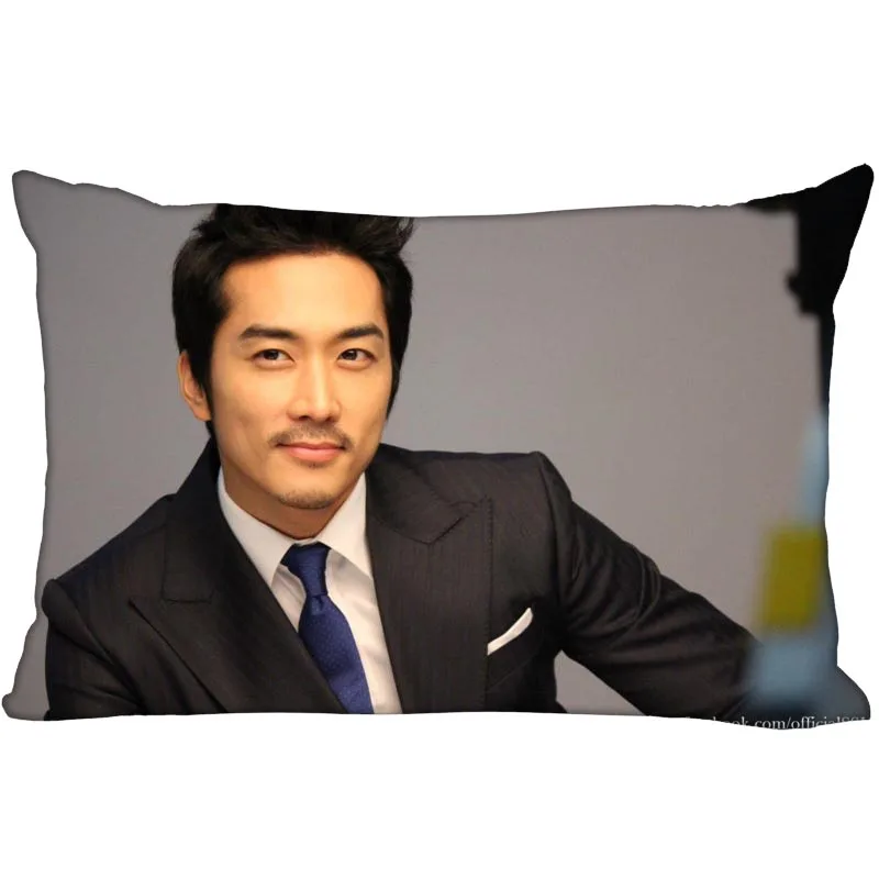 Горячая Корея-поп на заказ Song Seung Heon атласная наволочка 35x45 см(с одной стороны) печатная молния Шелковый пружинный чехол индивидуальный логотип Подарочный - Цвет: 5