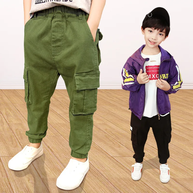 Детские штаны брюки-карго для мальчиков и девочек ясельного возраста плотные
