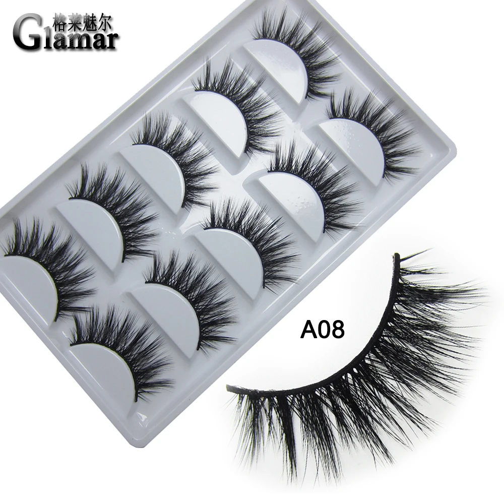 GLAMAR накладные ресницы 5 пар/компл. хорошее качество 3D норковые крест накрест