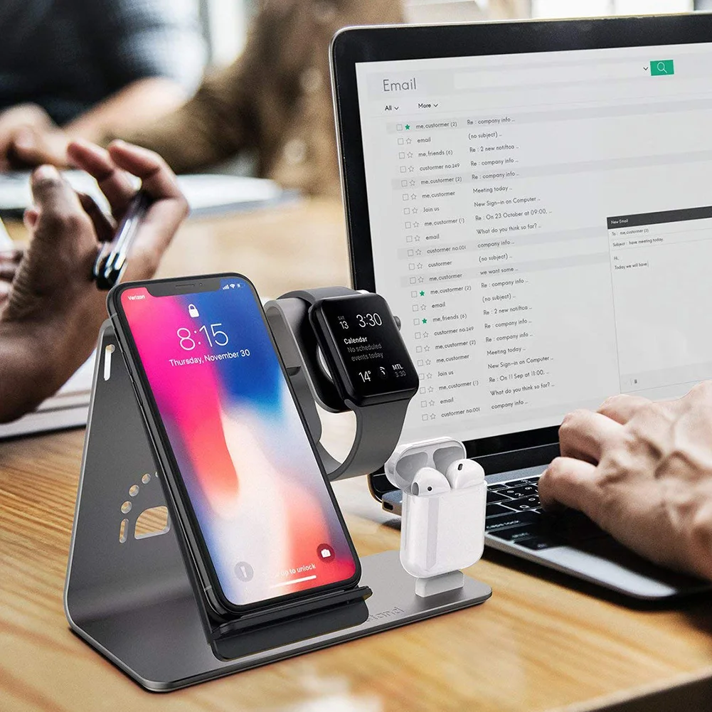 Qi Быстрое беспроводное зарядное устройство Подставка для samsung S10 iPhone XS Max XR X 8 Plus