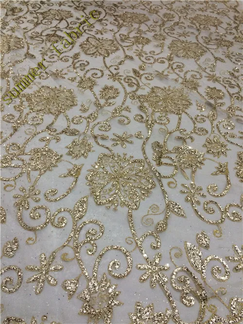 Оптовая продажа блестящая французская кружевная ткань красивое Сетчатое