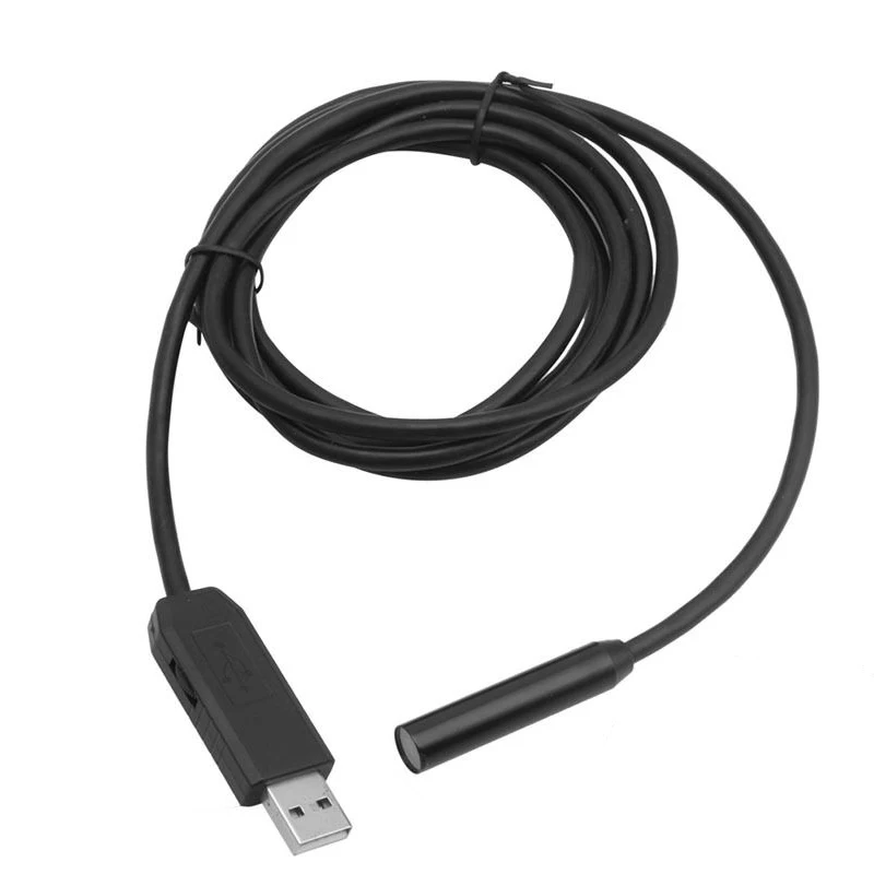 2018 маленький USB эндоскоп 2 м 10 мм объектив Мини Водонепроницаемый Бороскоп