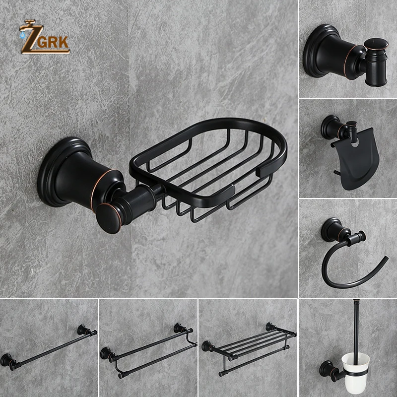zgrk bathroom material set black dress hook towel rack bar tray holder paper toothbrush holder bathroom accessories free global shipping