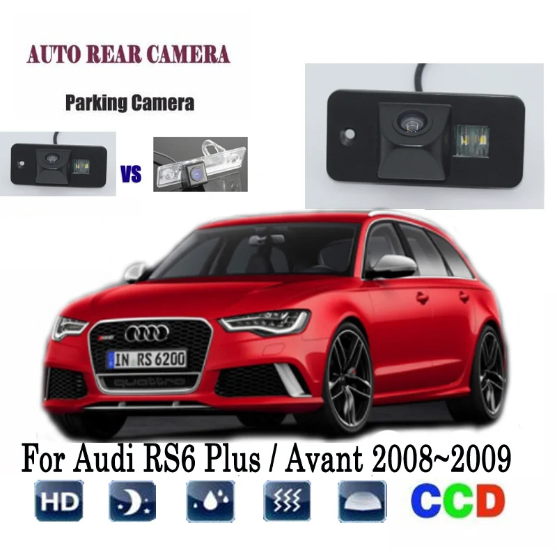 Камера заднего вида для Audi RS6 Plus/Avant 2008 ~ 2009 CCD камера ночного видения RCA номерного
