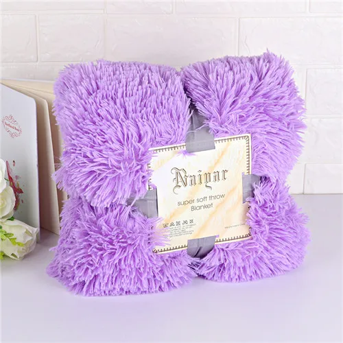 purple Зимнее длинное теплое одеяло для волос 4-5 см, длинный плед для волос, серые покрывала для кровати в японском стиле 160*200 см, новинка - Цвет: purple