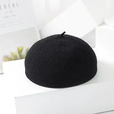MAERSHEI, летняя женская шапка, берет, дышащая, одноцветная, тыква, шапка, монохромная, для девушек, шляпа, Корейская версия, дикая мода - Цвет: 1 color