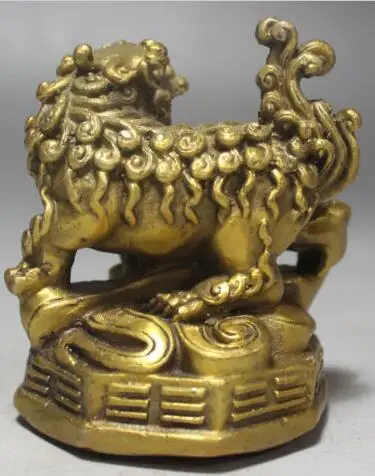 free shipping 9CM Chinese Fengshui Folk Bronze Zodiac Year Animal Tiger Statue Sculpture | Дом и сад