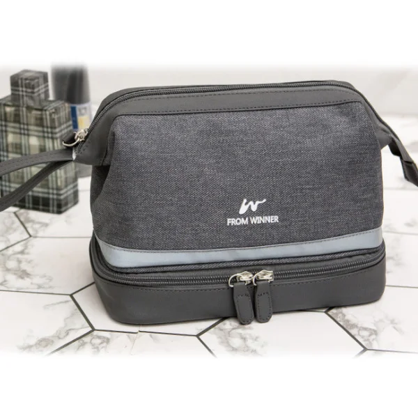 Dark Gray Bag Мужской туалетный мыть косметический мешок Складной футляр для косметики сумка для женщин косметичка несессер макияж мешок Органайзер аксессуары - Цвет: Dark Gray Bag