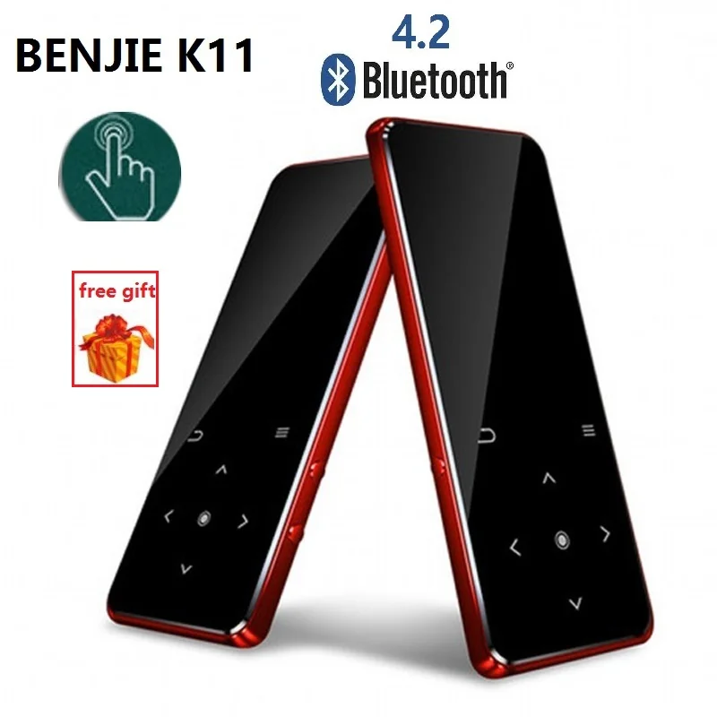BENJIE K11 MP4 MP3 музыкальный плеер 2,4 дюймов IPX4 водонепроницаемый HIFI без потерь Портативный Аудио Видео плеер FM радио Электронная книга диктофон
